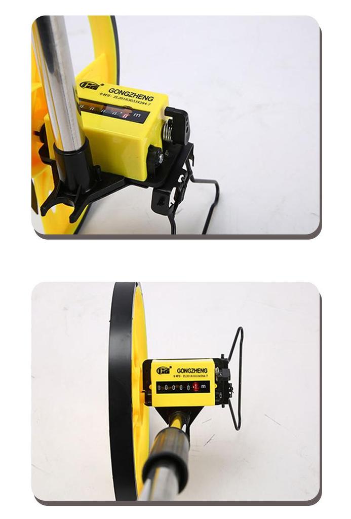 Folding Hand-Push High-Precision Outdoor Measuring Wheel with Rubber-Coated Large Wheel