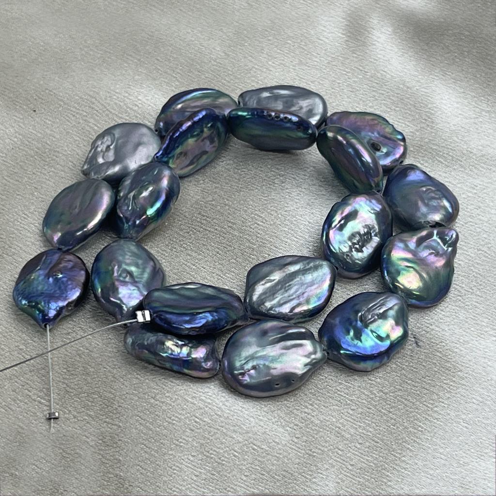 Drop-Shaped Black Baroque Pearl 15x20mm For Jewelry Making DIY Necklace Bracelet Earrings Accessory