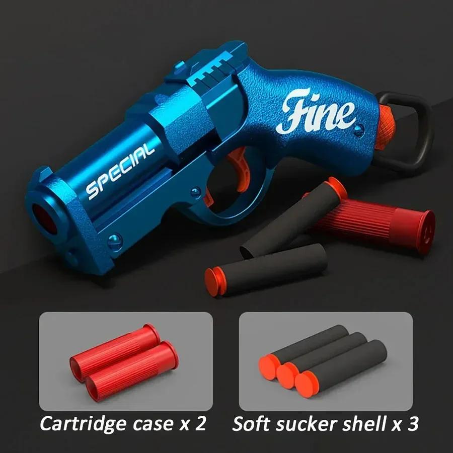 Non-Toxic Mini S686 Shell Throwing Soft Bullet Launcher Toy Gun Airsoft Foam Bullet Blaster Outdoor Weapon Children Pistol Kid Toy Gift