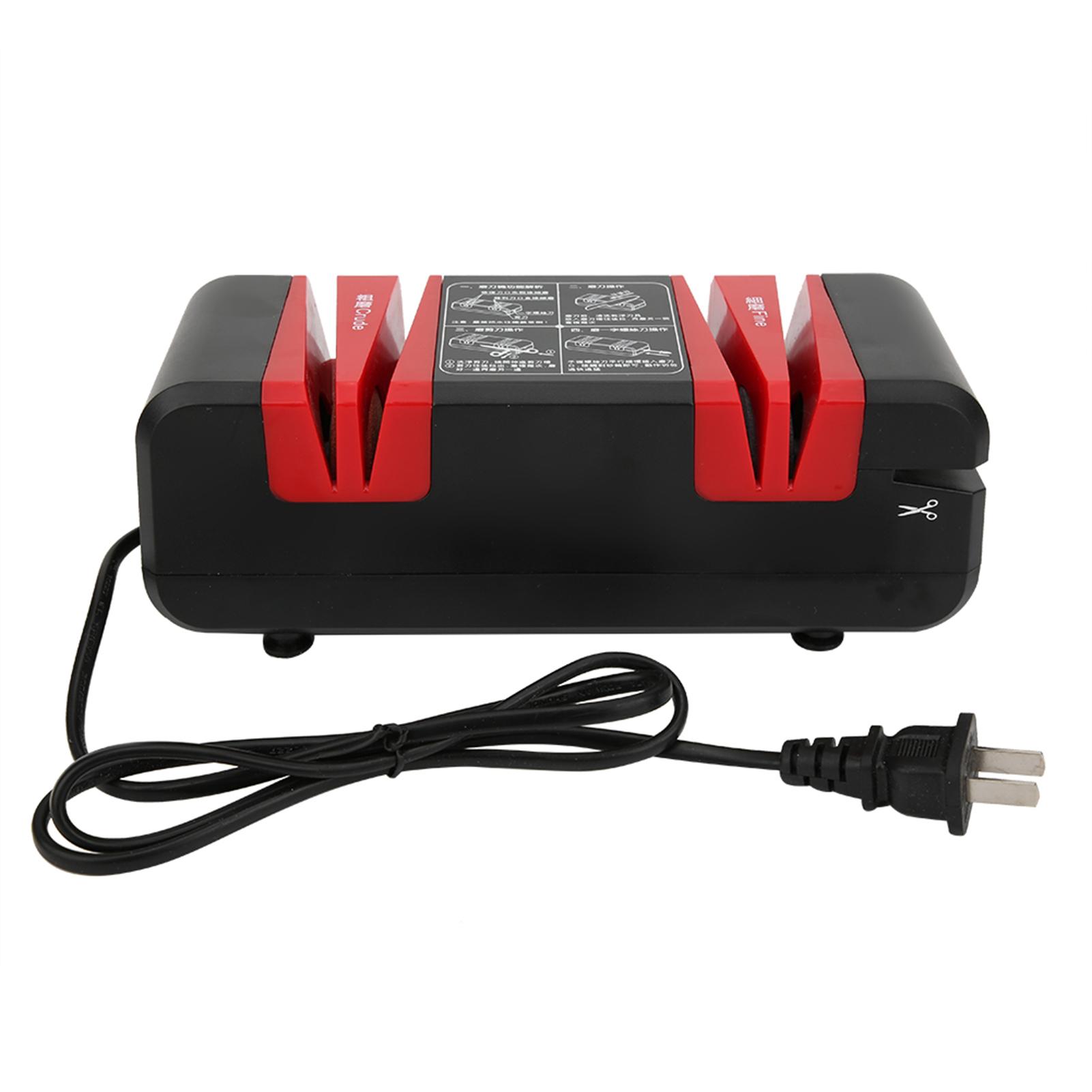 

Многофункциональная автоматическая электрическая точилка для лезвий, кухонный нож, ножницы, заточной станок CN красный/чёрный