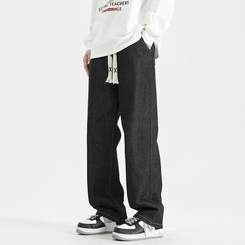 Gerade Jeans Herren Frühling und Herbst Vielseitig Locker High Street Weitbeinige Hosen Lässige Lange Hosen Herren