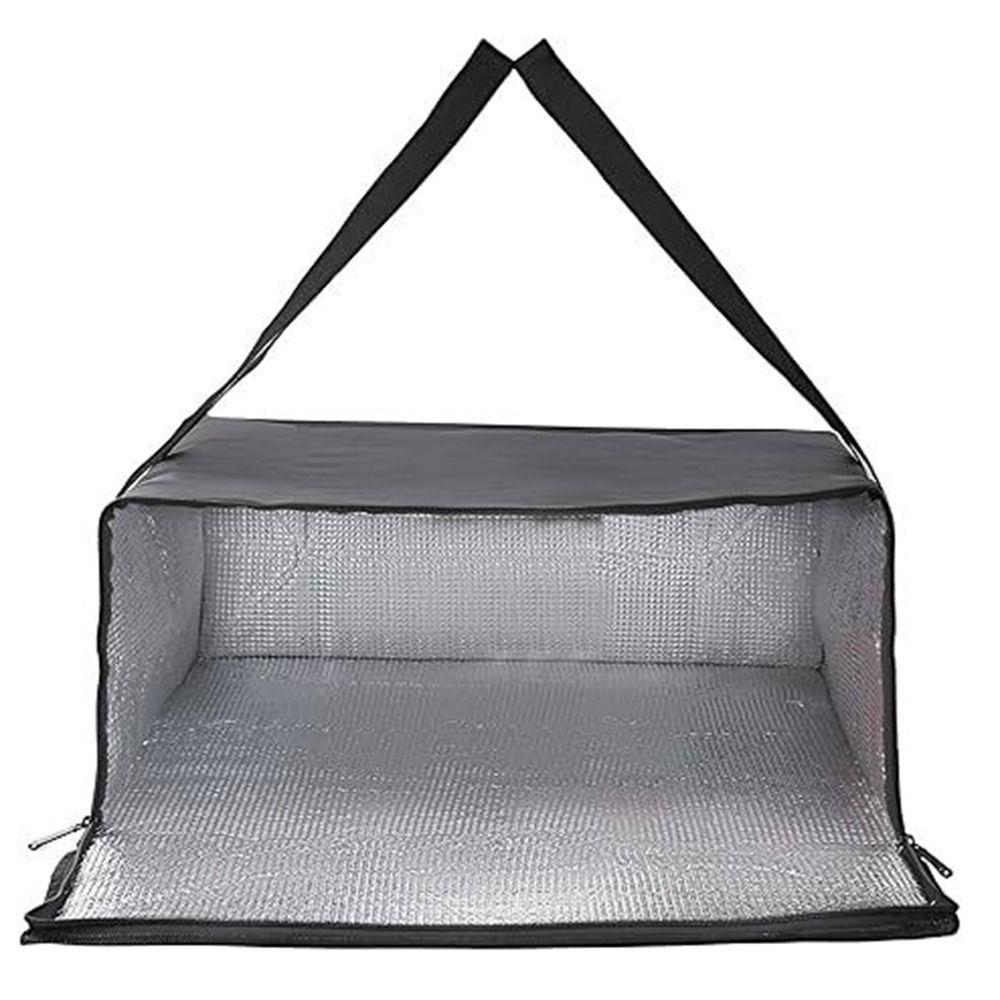 Dual Zippers Pizza Carrier Bag Fully Insulated Food Delivery Bag  Travel Picnic