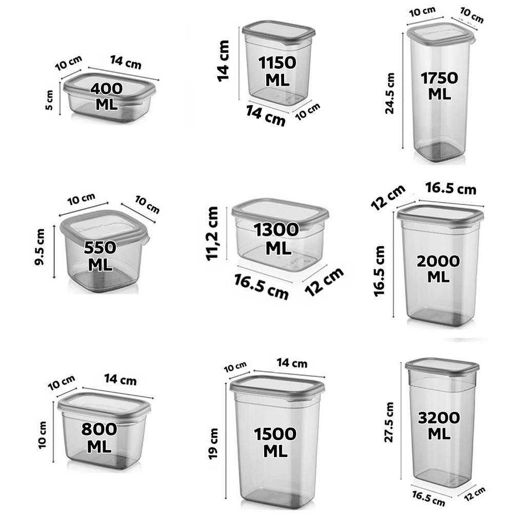12 Pcs Food Storage Container, Noodle Box, Cereal Storage Container, Supply Jar