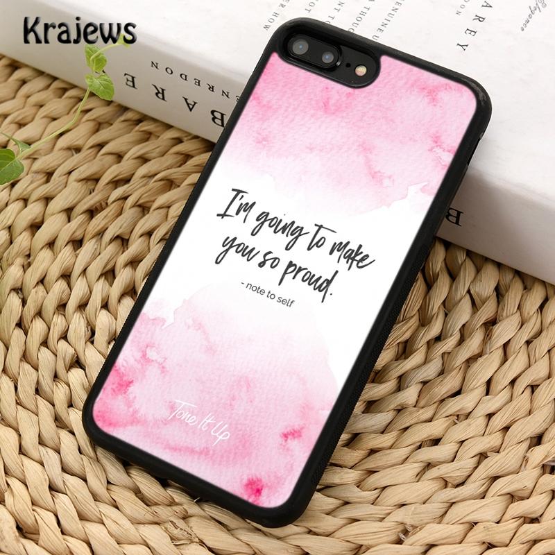 Krajews Pink Workout Motivation fitness Gym Phone Case For iPhone 17 Air 16 15 14 plus 11 12 13 pro max Plus coque Fundas