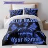Biancheria da letto con motivo personalizzato nome Billie Eilish, Set piumone Copripiumone Federa Regalo di Compleanno per la Casa(1 * copripiumino + 2 * federa, senza nucleo)