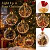 3D leuchtende Weihnachtskugel-Dekoration - Batteriebetrieben leuchtende Feiertags-Hängedekoration Geschenk