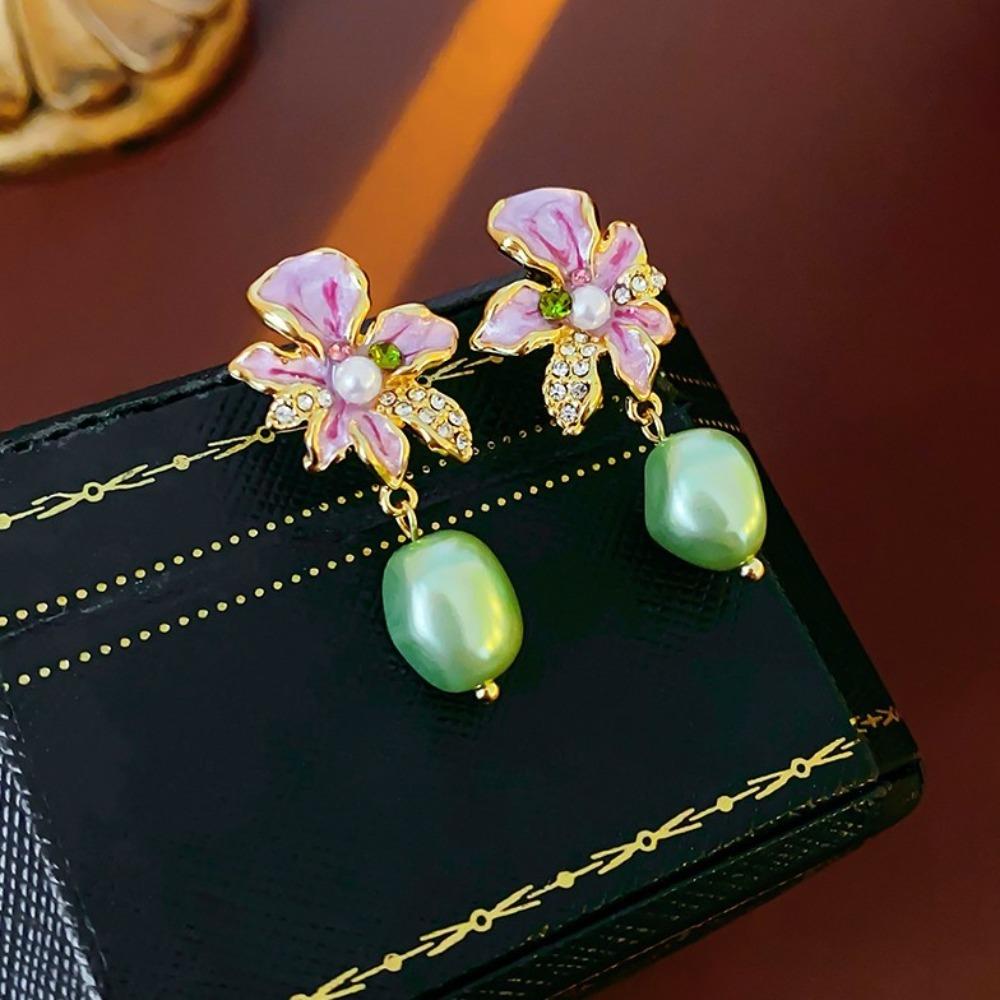 Light Luxury Bohemian Earrings Women Ear Jewelry Sweet Drop Earrings Flower Stud Earrings  Female