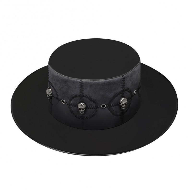 Steampunk Plague Doctor Hat Unisex Adult Cosplay Top Flat Crown Short Brim Festival Costume Accessory