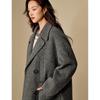 INMAN Women's Alpaca Silk Blend Double-Faced Wool Coat