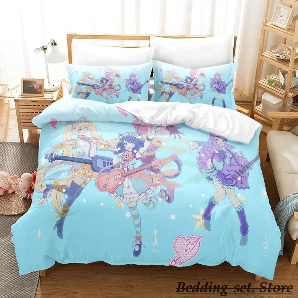 Show By Rock! Bedding Set Cartoon Anime Three-piece Set Adult Kid Bedroom Duvetcover Sets 3D Kawaii Cute Girls
