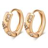 Vintage Minimalist Micro Paved Zircon Huggie Earrings For Women Fashionable Personalized Versatile Ear Jewelry