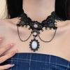 Handmade Black Lace Choker Vintage Style Lolita Lace Necklace Charm Gift Short Necklace  Festival