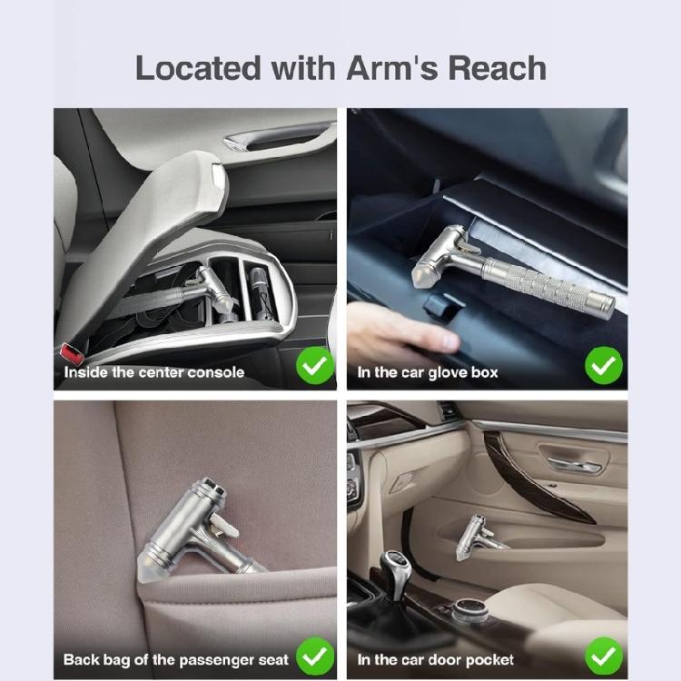 Auto-Notfallhammer Fensterschneider mit Gurtschneider Rettungshammer Sicherheits hammer für Auto Bus Glasbrecher Tragbar