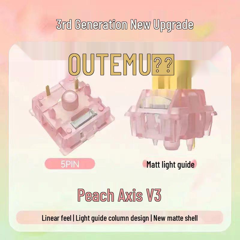 Кастомная механическая клавиатура Gateron Peach v3 Silent Lime с возможностью горячей замены