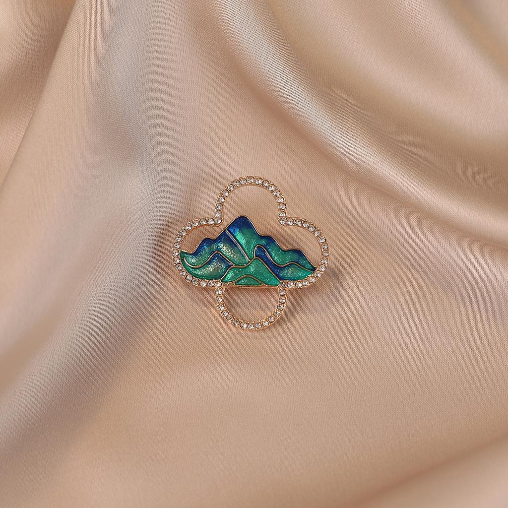 Zhongqianli Jiangshan Anti-light Brooch Light Luxury Women's High-end Suit Pin Temperament Corsage