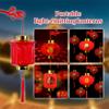 4Pcs Chinese New Year Red Lantern Spring Festival Hanging Lanterns Mid-Autumn Portable Palace Lantern New Year Pendant