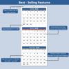 2026 Wall Calendar - 3 Month Wall Calendar Vertical 2026 (Folded In a Month), Dec.2025 - Jan.2027, 11" X 26", Calendar 2026, 3-Month Display Calendar