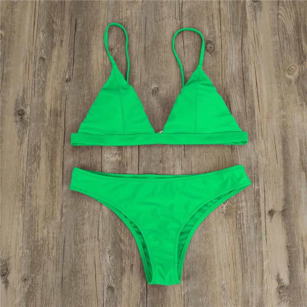 Bikini Européen et Américain Multicolore Grande Taille avec Bonnets Triangle et Rembourrages Amovibles