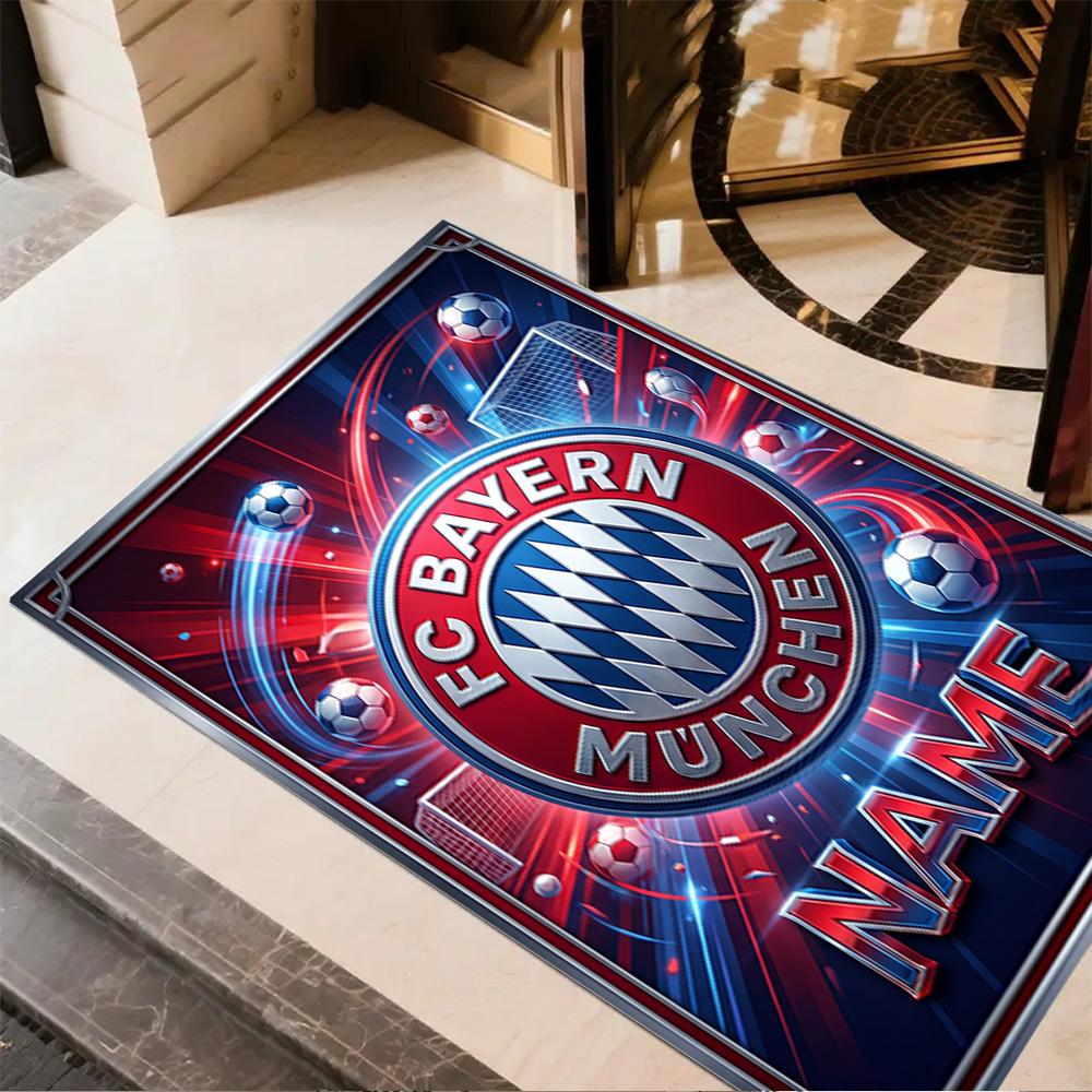 Bayern Munich Fan Gear Floor Mat Suitable for Kitchen Bedrooms Balcony Game Room Anti-slip Rug Office Home Decor Perfect Birthday/Christmas Gift Idea