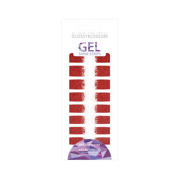 

Гелевые наклейки для ногтей Glossy Blossom, красный градиент, 1 шт.