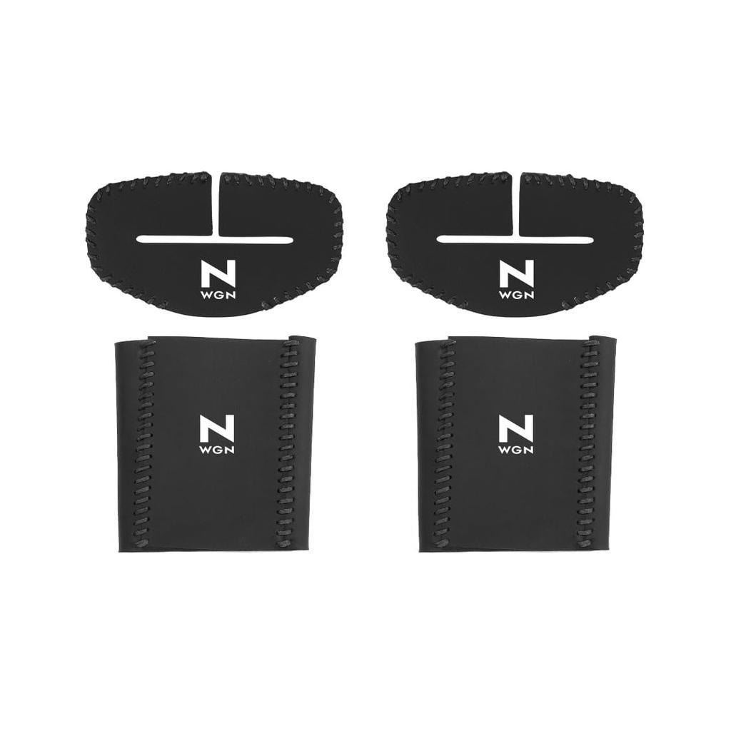 Seat Belt and Buckle Covers for Nissan 2 Prevents Noise and PU Leather Buckle Easy Interior Black Set of N-WGN (JH, 3, 4, Series, G, L, Custom).