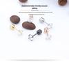 Mixed Round Zirconia Stud Earrings Set, Stainless Steel, Four-Prong Design.