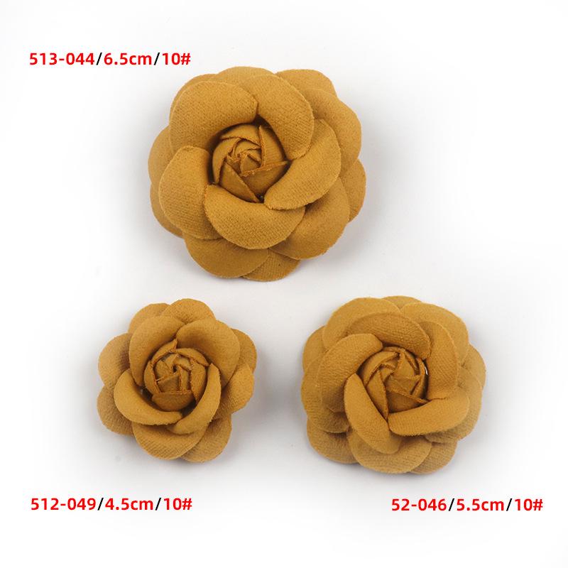 

Корейская камелия тканевый цветок корсаж для DIY головного убора и аксессуаров для ювелирных изделий 6.5CM