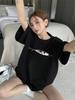 New Elegant Summer Unisex Tshirt Loose Drop Shoulder Round Neck Japanese Korean Style Cartoon Print Top