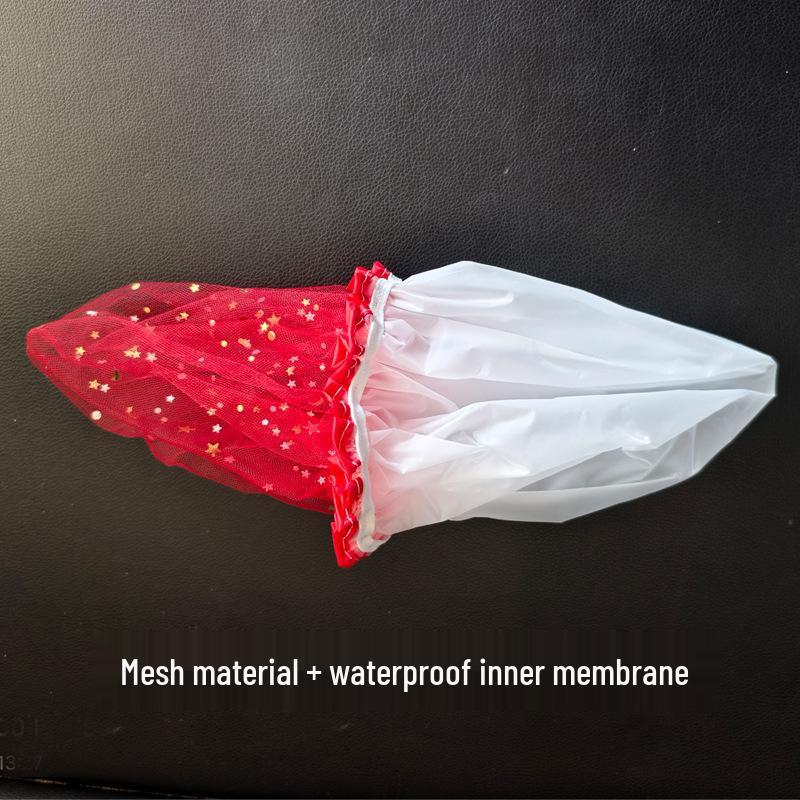 Vodotěsná síťovaná koupací čepice ve stylu korejském pro ženy – Dvouvrstvá PEVA koupací čepice