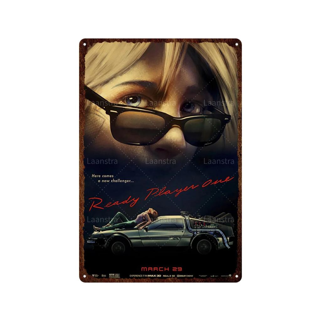Ready Player One Retro Movie Tin Sign Poster Bar Home Decoration Metal Sign Plaque Decoration Wall Art Decor For Decorating