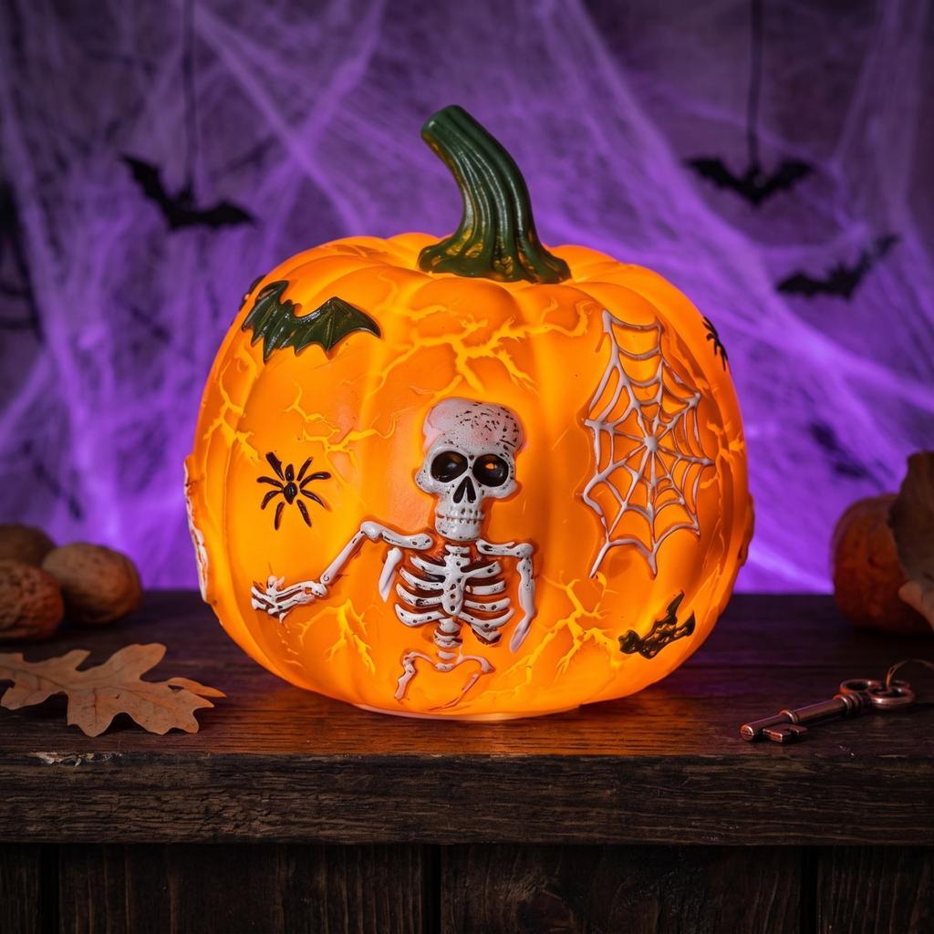 Pumpkin Night Light Halloween Decoration for Tabletop