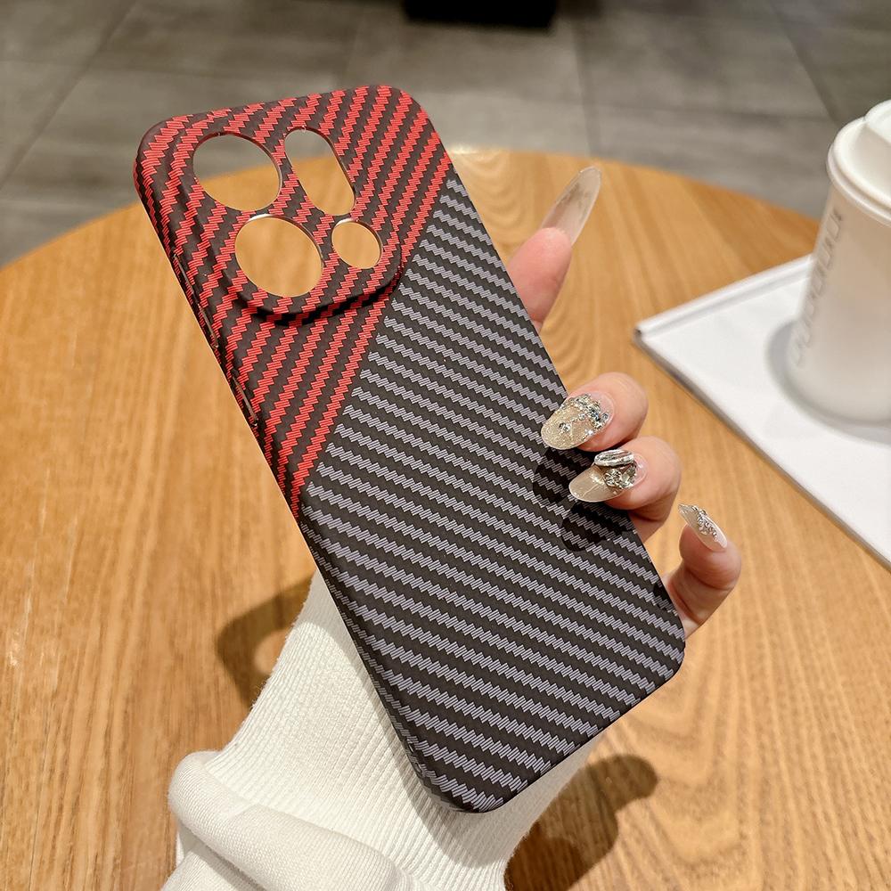 For Oppo Find X9 X9s Pro / Find X9 5G Thin Luxury Carbon Fiber Texture PC Hard Back Lens Protection Phone Cover Case