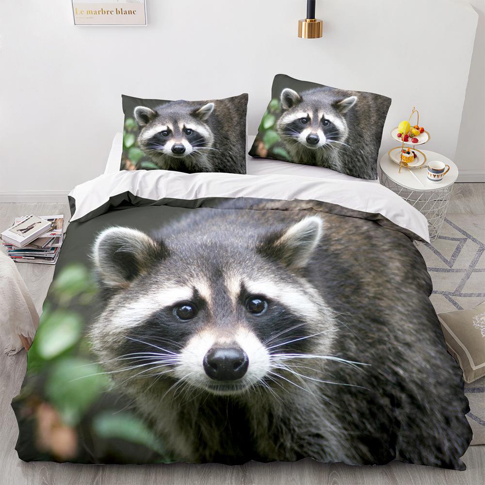 Unicorn Cat King Queen Duvet Cover Pink Kawaii Cartoon Kitty Bedding Set For Kids Girls Magical Animal 2/3pcs Soft Quilt Cover