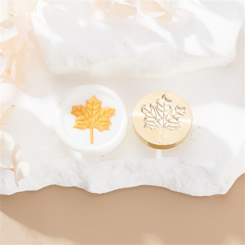 Fruchtpflanzen-Serie Siegelwachsstempel für Weihnachtsumschläge Karte Hochzeitseinladung Dekor Messing Kleeblätter Wachssiegelstempel