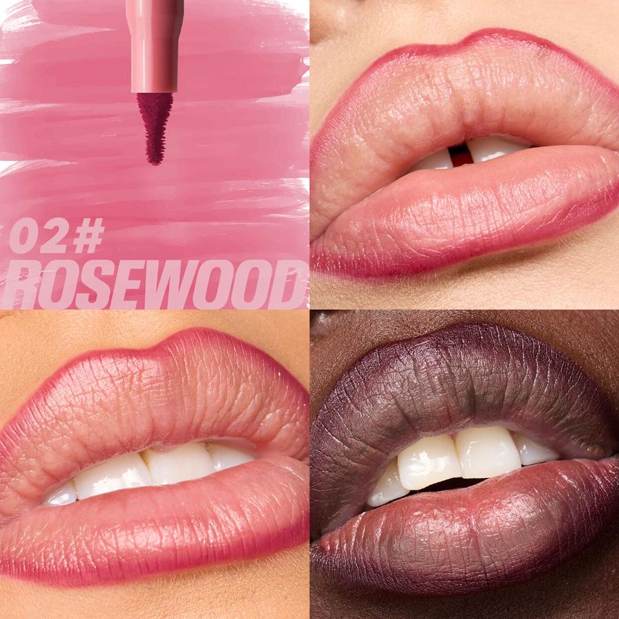Velvet Colored Wooden Lip Penwaterproof Ladies' Charm Lip Pen Ladies' Long-lasting Makeup Toolsoft Pencil