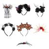Elastic Dark Fantasy Hairpiece Skull Design Party Headwears Suitable For Cosplay And Stage Performances