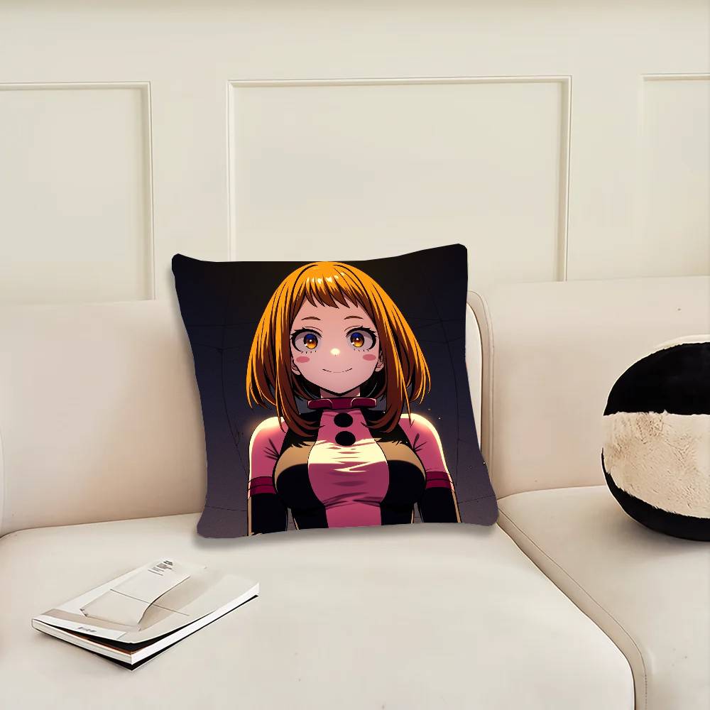 Ochaco Uraraka Anime My Hero A-Academia Pillow Case Sofa Cushion Cover Room Home Decoration