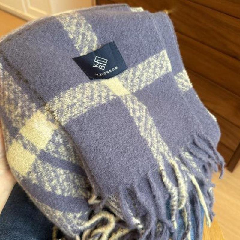 A New High End Winter Scarf for Women  A Dry Rose Colored Checkered Faux Cashmere Shawl  and A Dual Purpose Scarf for Men