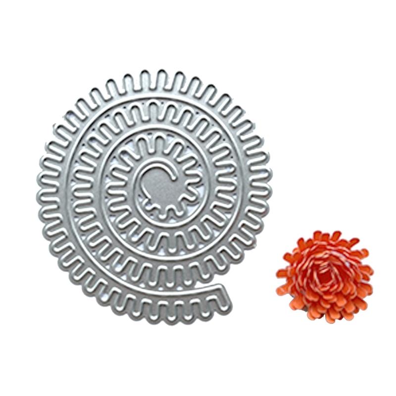 Metal Die Cuts Curly Flower Embossing Stencil Cutting Dies for Card Making Scrapbooking Paper DIY Template Handmade