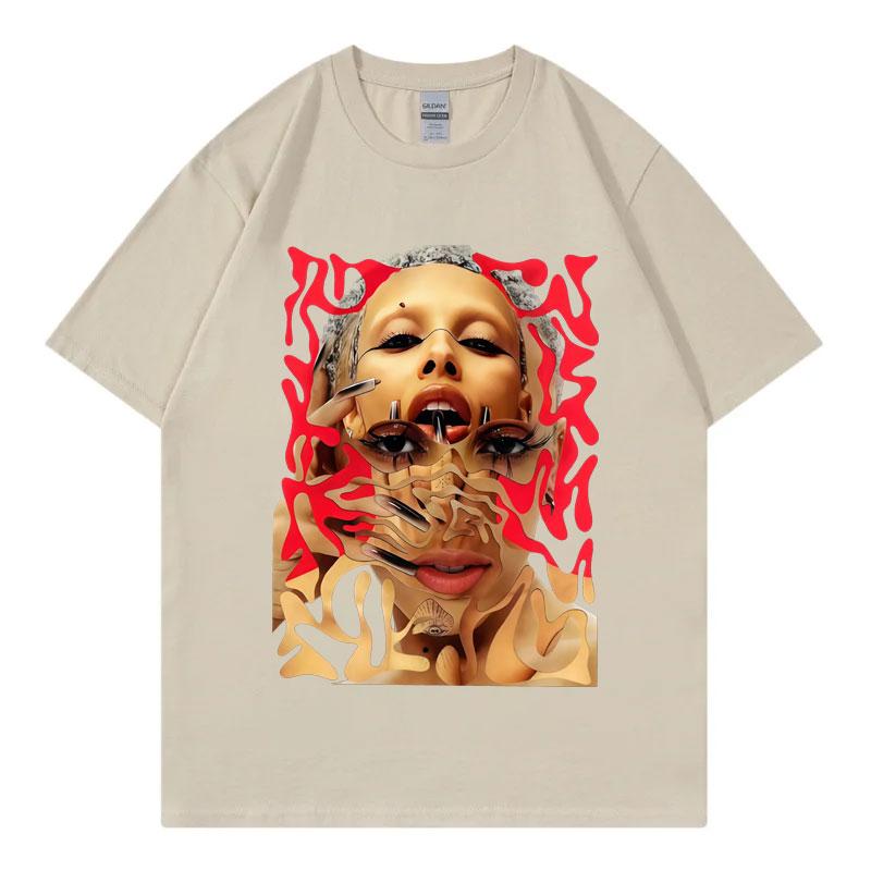 Singer Doja Cat Graphic T Shirts Men Women Clothing Fashion Aesthetic Short Sleeve Tshirt Summer Casual Loose Cotton Tshirts