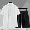Plus Size 11XL Summer Men's Quick-drying Ice Silk Short-sleeved Shirt Loose Casual Sports Shorts Suit