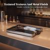 Metal Serving Tray with Handles Elegant Versatile