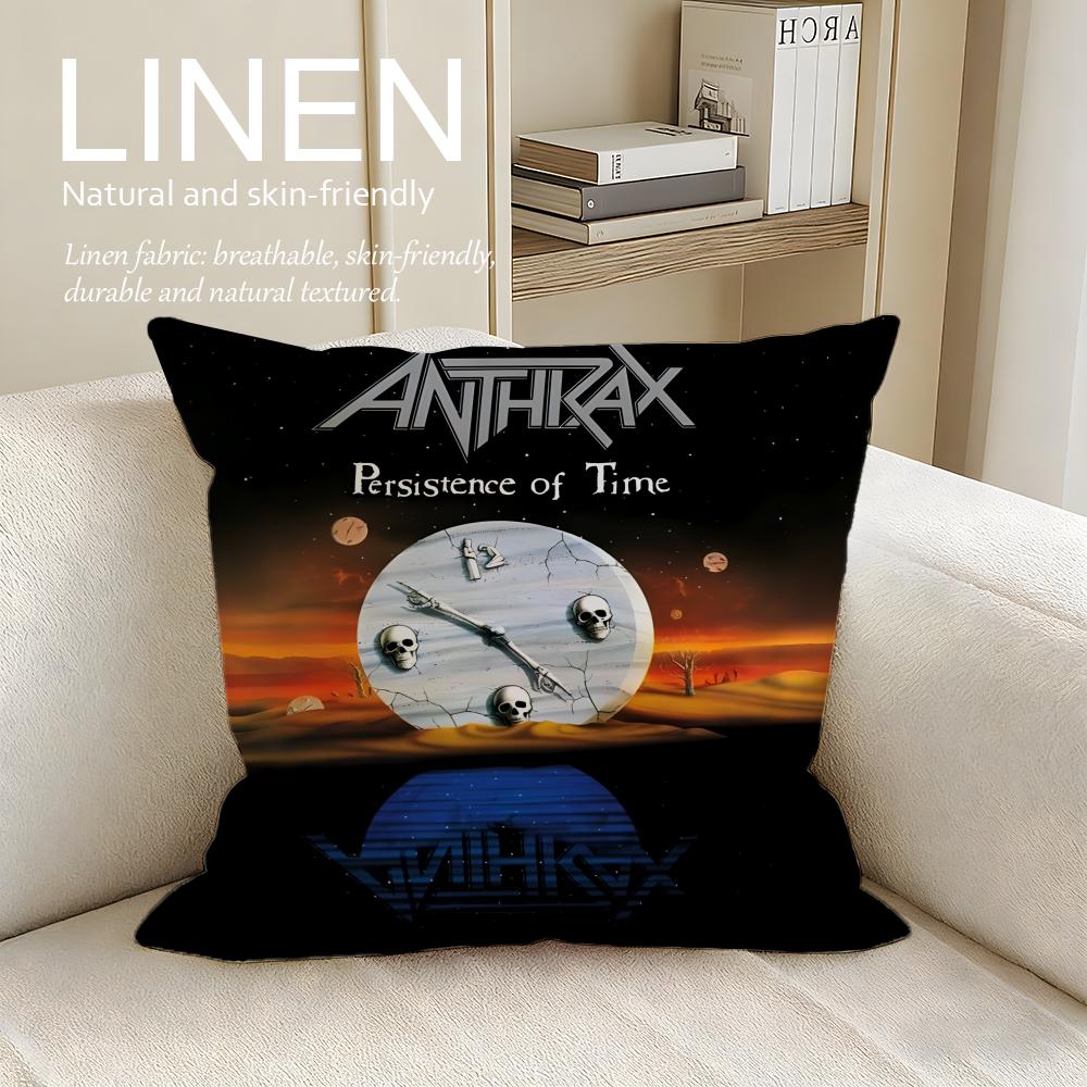 Music Anthrax Cushion Cover Pillowcase Set Pcs x x Breathable Washable Sofa Cushion Cover