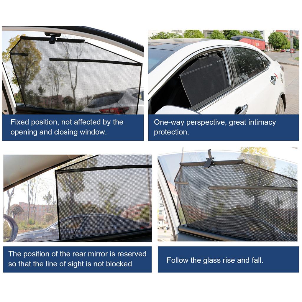 Universal Car Sun Shade Automatic Lifting Telescopic Curtains UV Protection for Car Truck SUVRear Right
