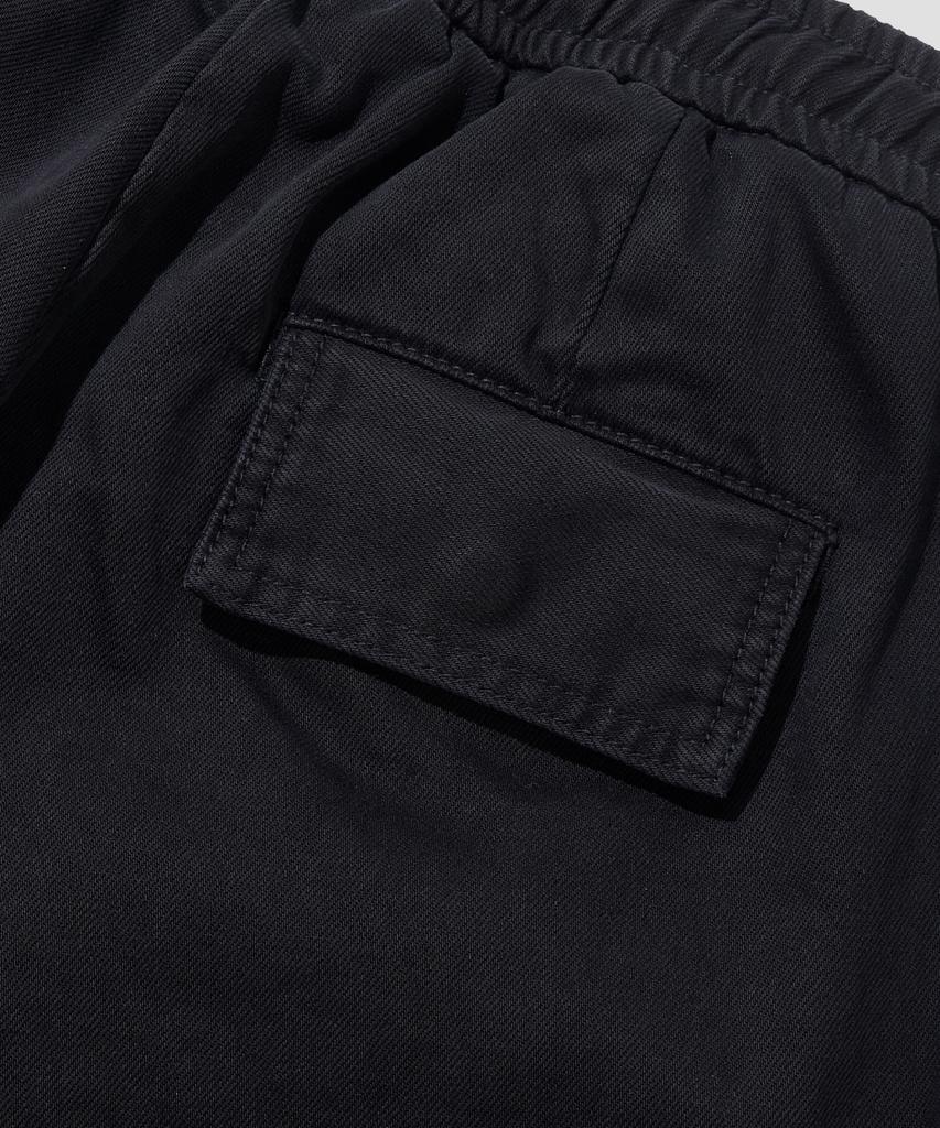 AGOD Vintage Washed Elastic Waist Cargo Pants [Black]