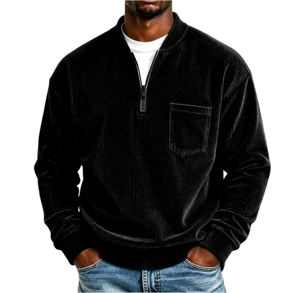 Men's Street Pullover Loose Fit Top with Pockets