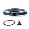 RASTP- Universal Air Cleaner Filter 14" Wide 2" Tall With Super Flow Thru Lid Washable Round 5-1/8-inch Neck Flange OFI178