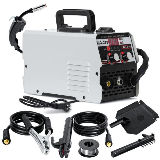 Inverter Saldatrice MIG 3 in 1, Saldatrice MIG con Display Digitale LED, Saldatrice TIG MIG, Saldatrice MIG Senza Gas, Saldatrice Multiprocesso