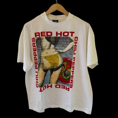 RED HOT CHILI PEPPERS Vintage 1992 BIKINI AVOCADO T Shirt XL Reprint Unisex T-Shirt