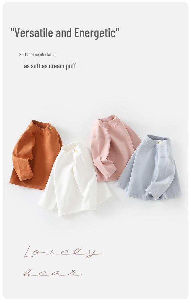 High Neck Baby Base Layer Top - Spring & Autumn Infant/Toddler Unisex Top
